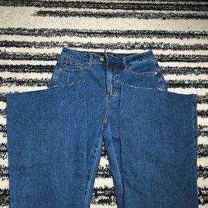 Judy Blue Flare Wide Leg Jeans in Deep Blue